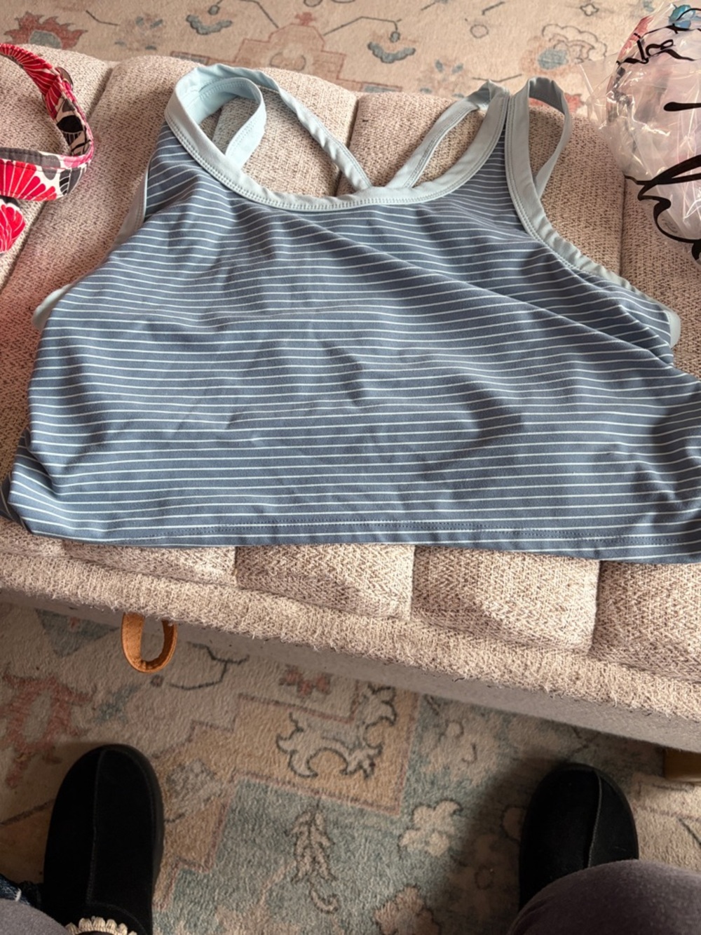 💕3/ $25💕Torrid Light Blue Striped Sports Bra